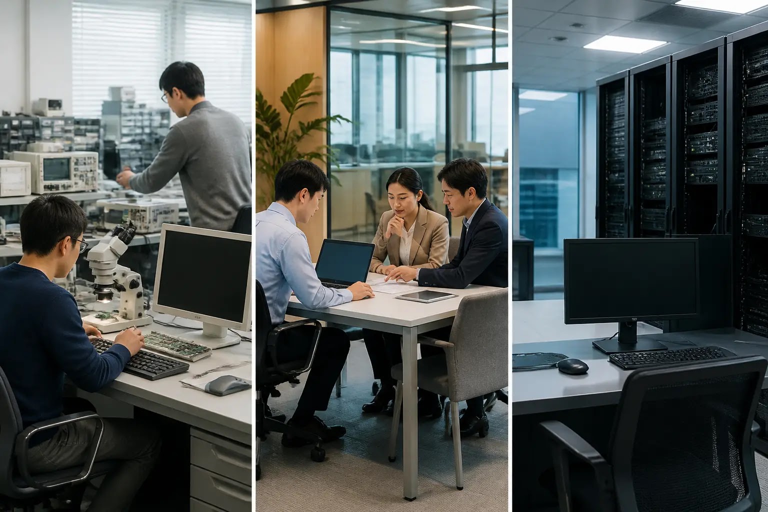 AI-generated Business Daily Brief multi-story editorial montage