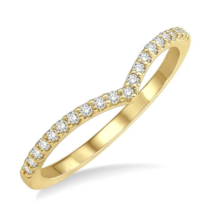 Chevron Diamond Wedding Band 252L9DHFHWG-WB – 14 Kt Yellow Gold, 4