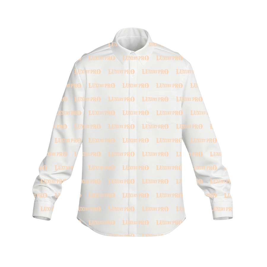 AOP EO Classic Collar Double Layer Long Sleeve Shirt (With Pocket)