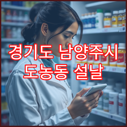 경기도 남양주시 도농동 설날 연휴 문 여는 당직 약국 위치 한눈 정리