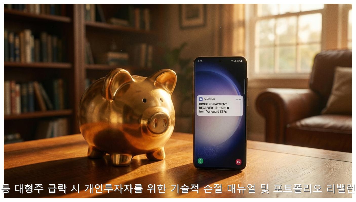 삼성전자 등 대형주 급락 시 개인투자자를 위한 기술적 손절 매뉴얼 및 포트폴리오 리밸런싱 가이드 핵심 안내 및 분석 인포그래픽 (7)