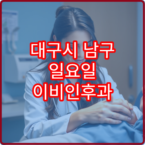 대구시 남구 일요일 이비인후과 진료 가능한 병원 리스트 최신 정리