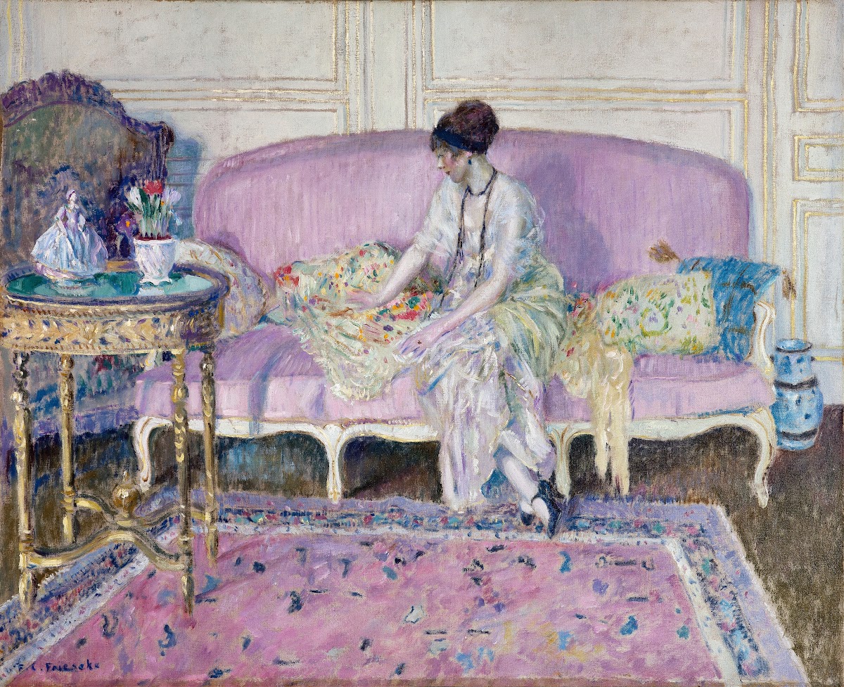 Woman Seated on Sofa in Interior 191214