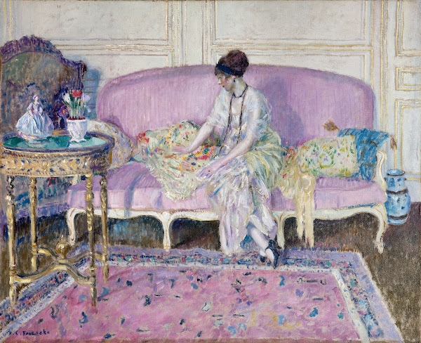 Woman Seated on Sofa in Interior 191214