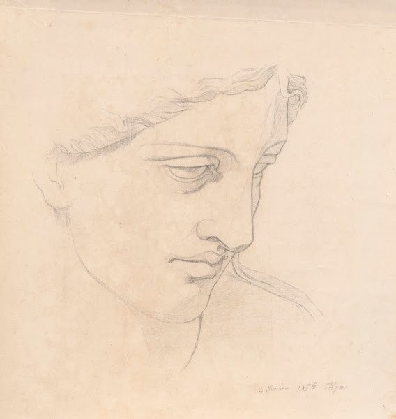 Study of a face from the sculpture of Venus of Arles 1876