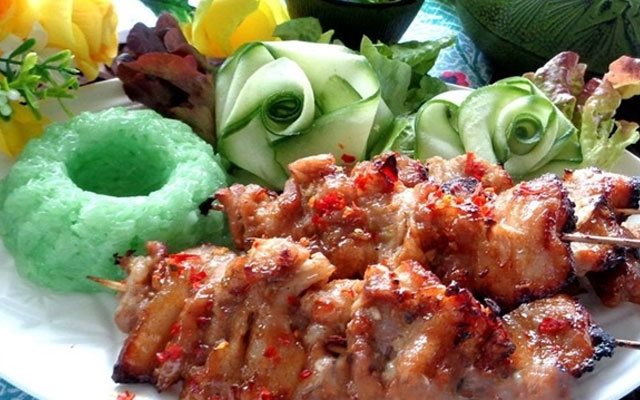 Thịt Xiên Nướng Cay