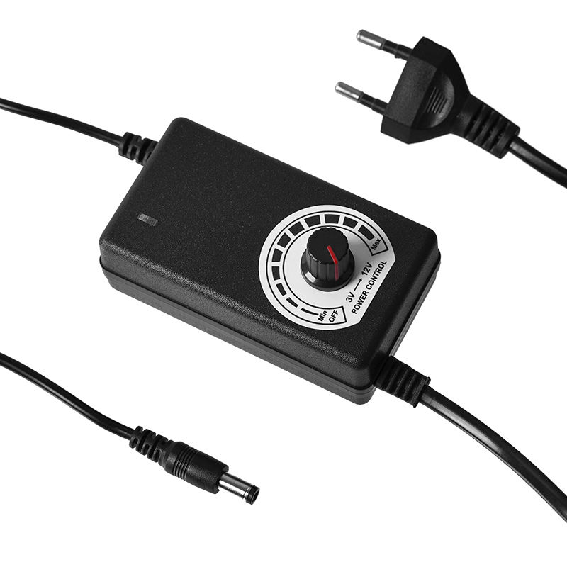 Adjustable 3-12V 2A DC Power Supply Adapter LED Light