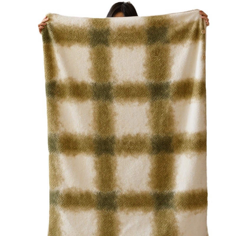 Versatile cozy blanket, geometric pattern, for office & outdoor