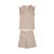 Children's summer suit for girls Twins Ego (T-shirt and shorts) 80s beige