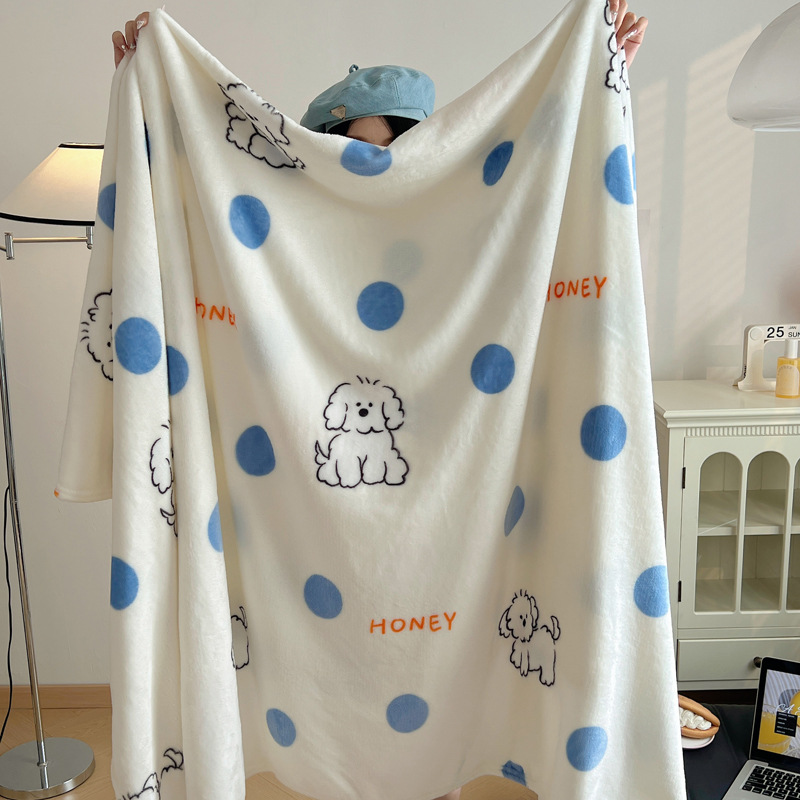 Polyester fleece blanket, reversible, multiple sizes
