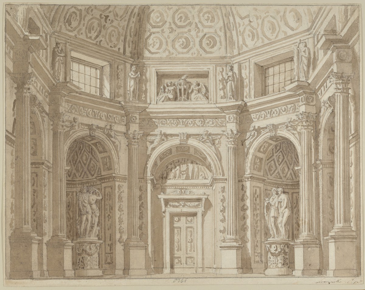 Stage Design with Four other Drawings