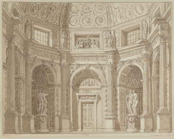 Stage Design with Four other Drawings