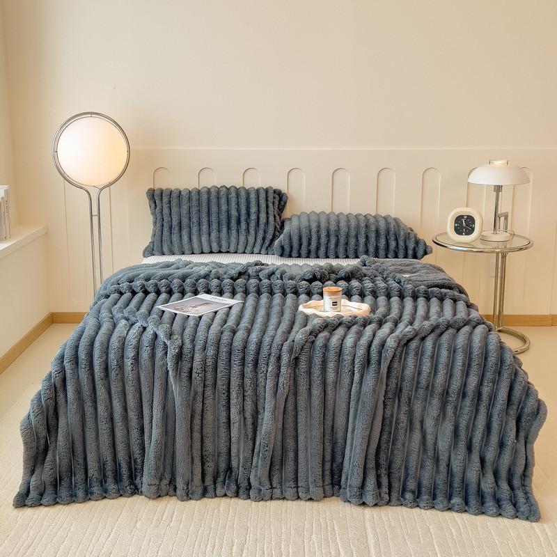 Milk fiber blanket, Nordic style, extra thick