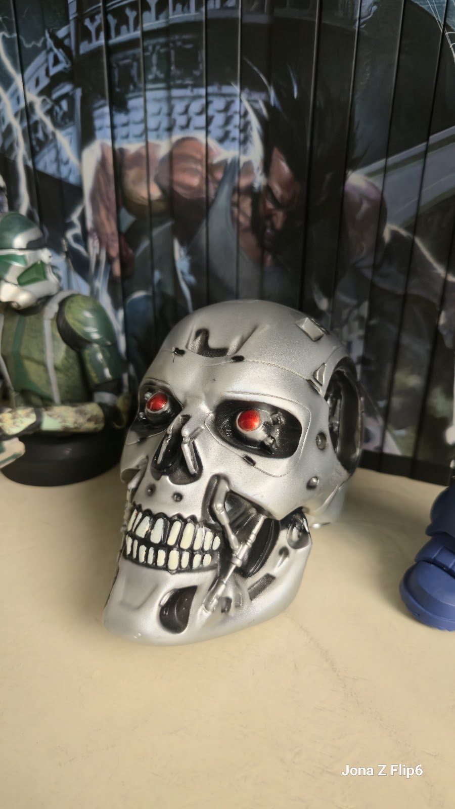 Loot Crate Terminator Genisys Réplica 1/2 Endoskull 14 cm Plateado Metal Escultura de Cráneo Escultura