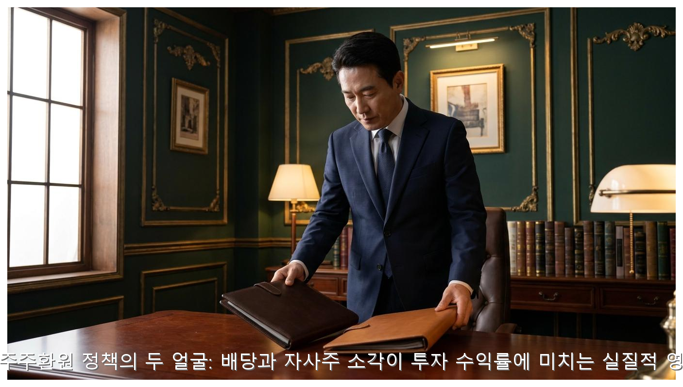 대형주 주주환원 정책의 두 얼굴: 배당과 자사주 소각이 투자 수익률에 미치는 실질적 영향 분석 핵심 안내 및 분석 인포그래픽 (2)