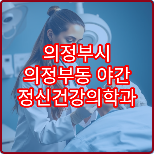 의정부시 의정부동 야간 정신건강의학과 불면 불안 상담 진료 정보