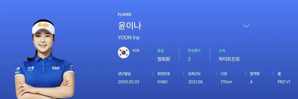 윤이나 프로 프로필 KLPGA 협회 프로필