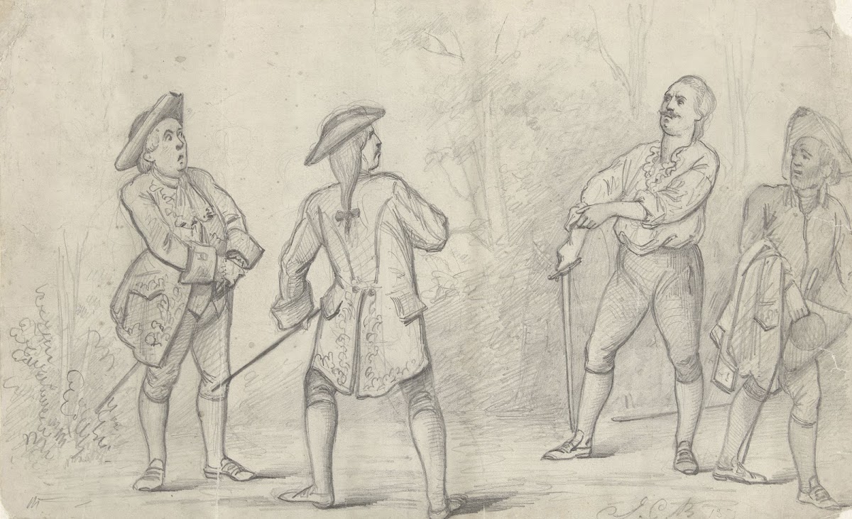 Voorbereidingen voor een duel 1873