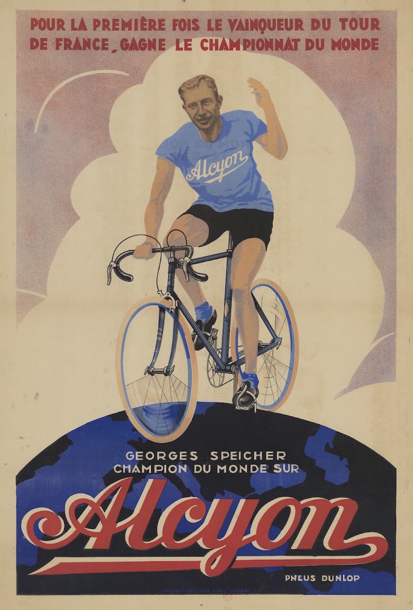 Georges Speicher champion du monde sur Alcyon pneus Dunlop 1933