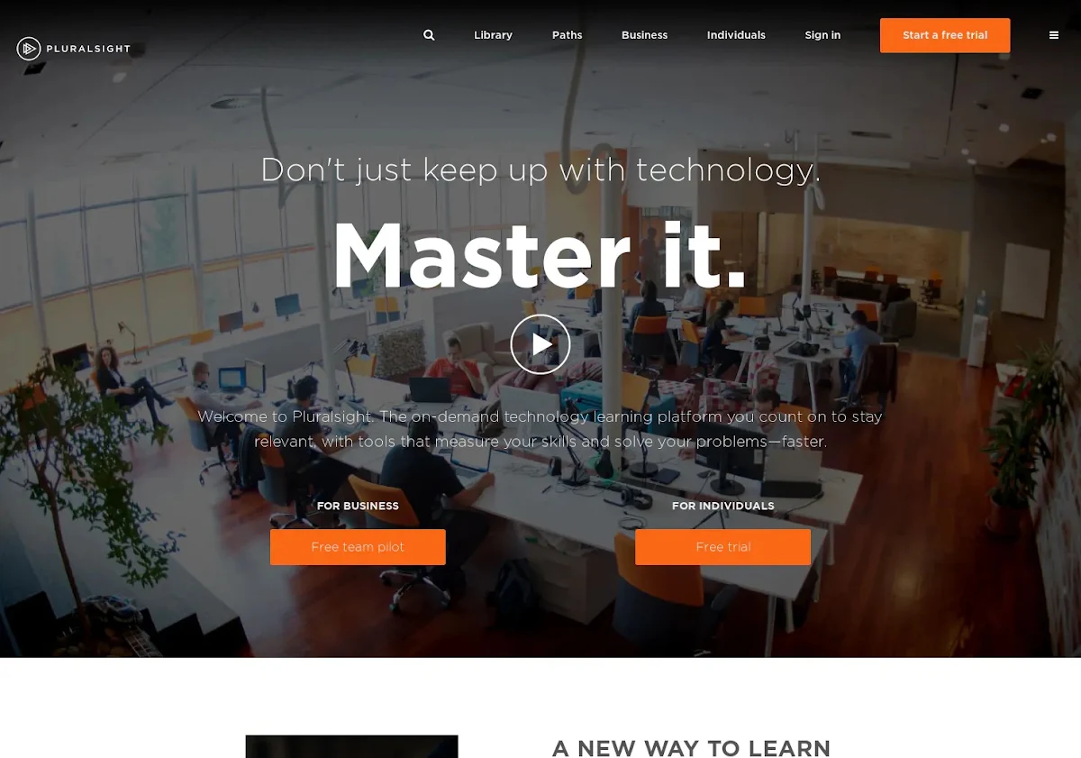 Captura de Pluralsight