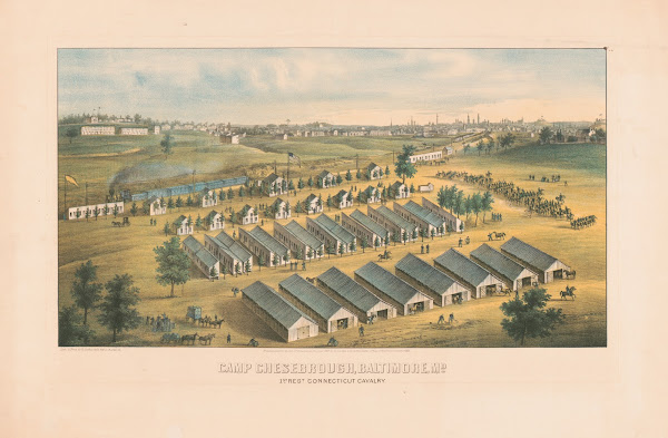 Camp Chesebrough Baltimore MD 1st Rgt Connecticut Cavalry 1863