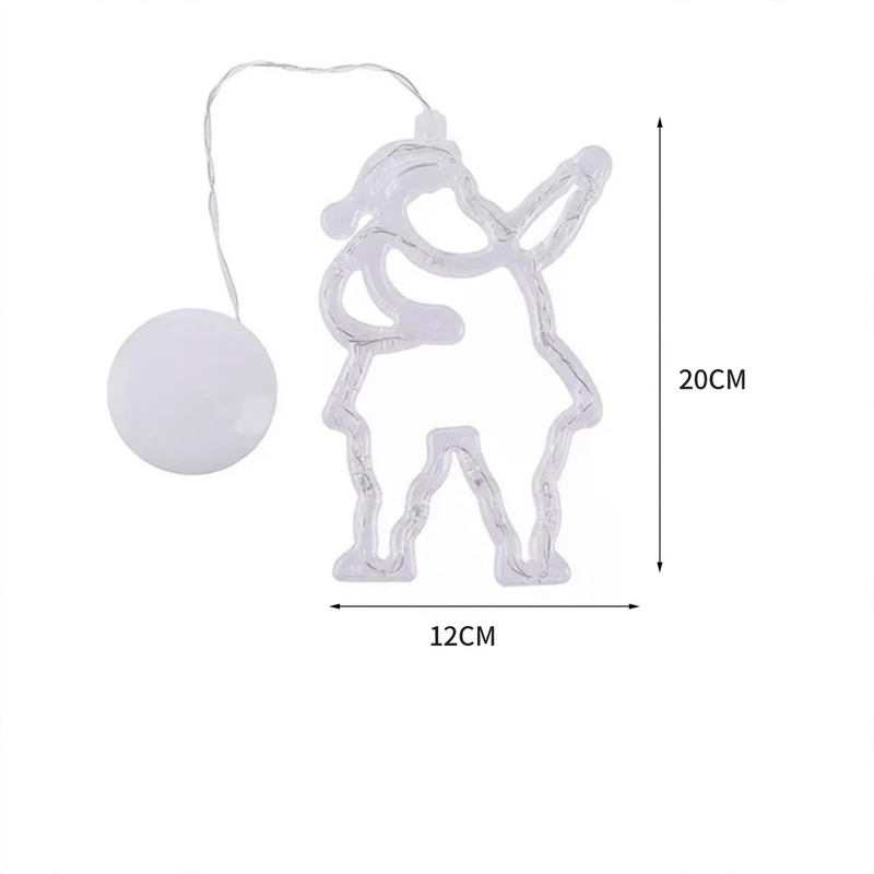 LED pendant light with suction cup for festive windows
