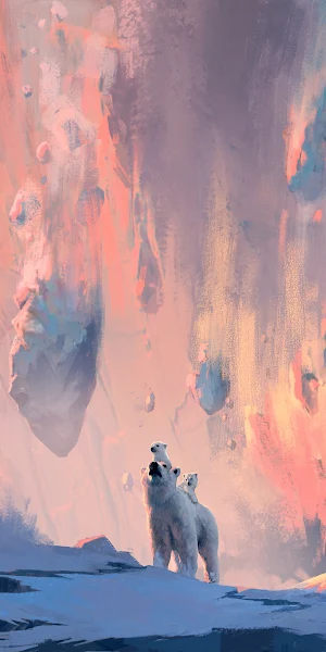 Bears Family 4K iPhone Wallpaper Background