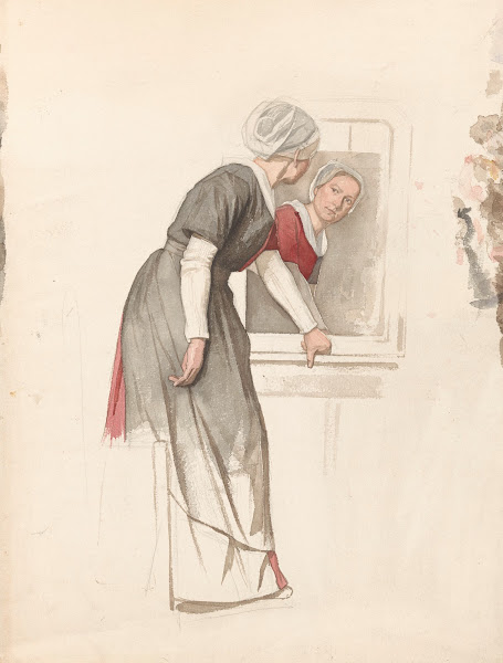 Staande vrouw voor een spiegel 1874   1925