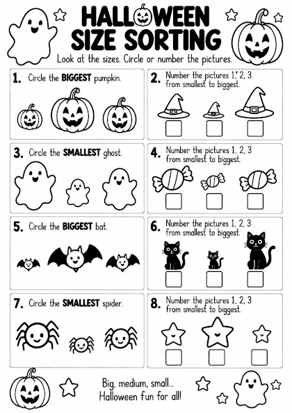 Halloween Size Sorting