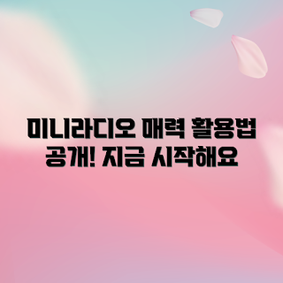 미니라디오, 미니라디오 활용법, 소형 라디오, 라디오 추천