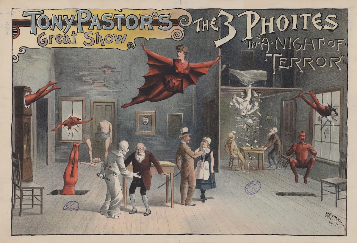 ony Pastors great show  The 3 Phoites in A night of terror 1895