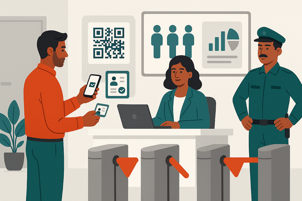 QR visitor check-in 2026 enterprise automation