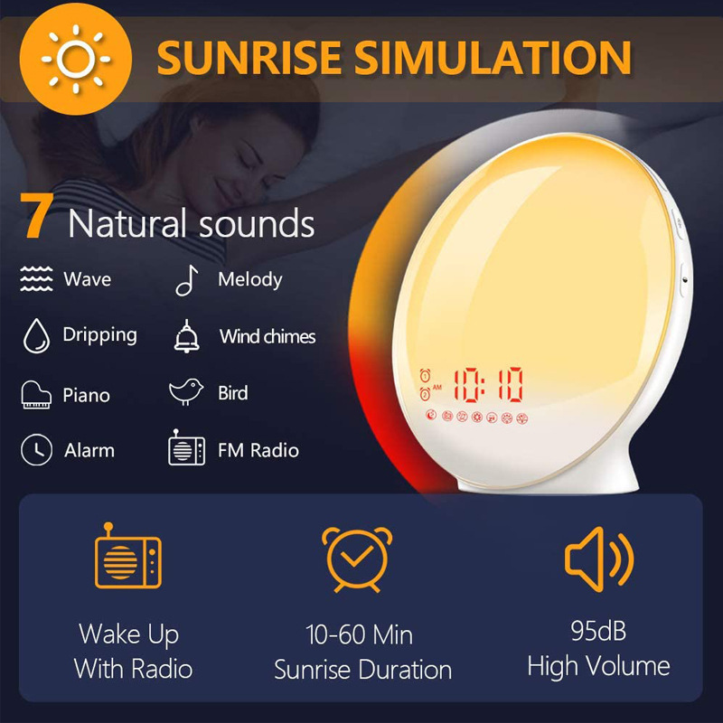LED-Sonnenaufgangs-Wecker mit Stimmungslicht