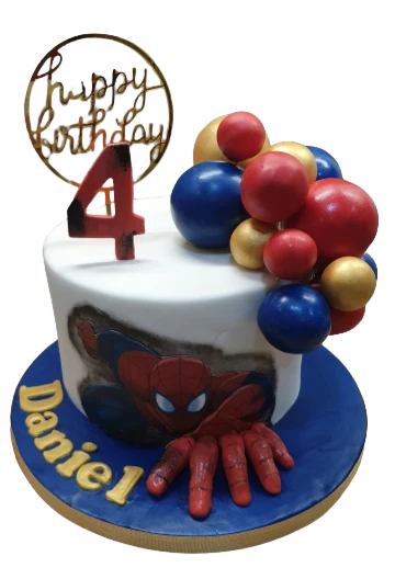 Spiderman 4th Birthday Cake CB-NC522