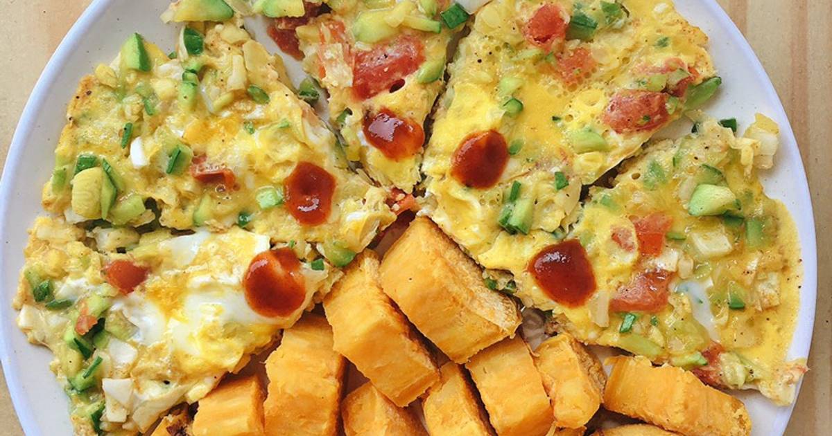 Pizza trứng rau củ