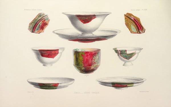 Collection Julien Greau Verrerie antique emaillerie et poterie appartenant a M J