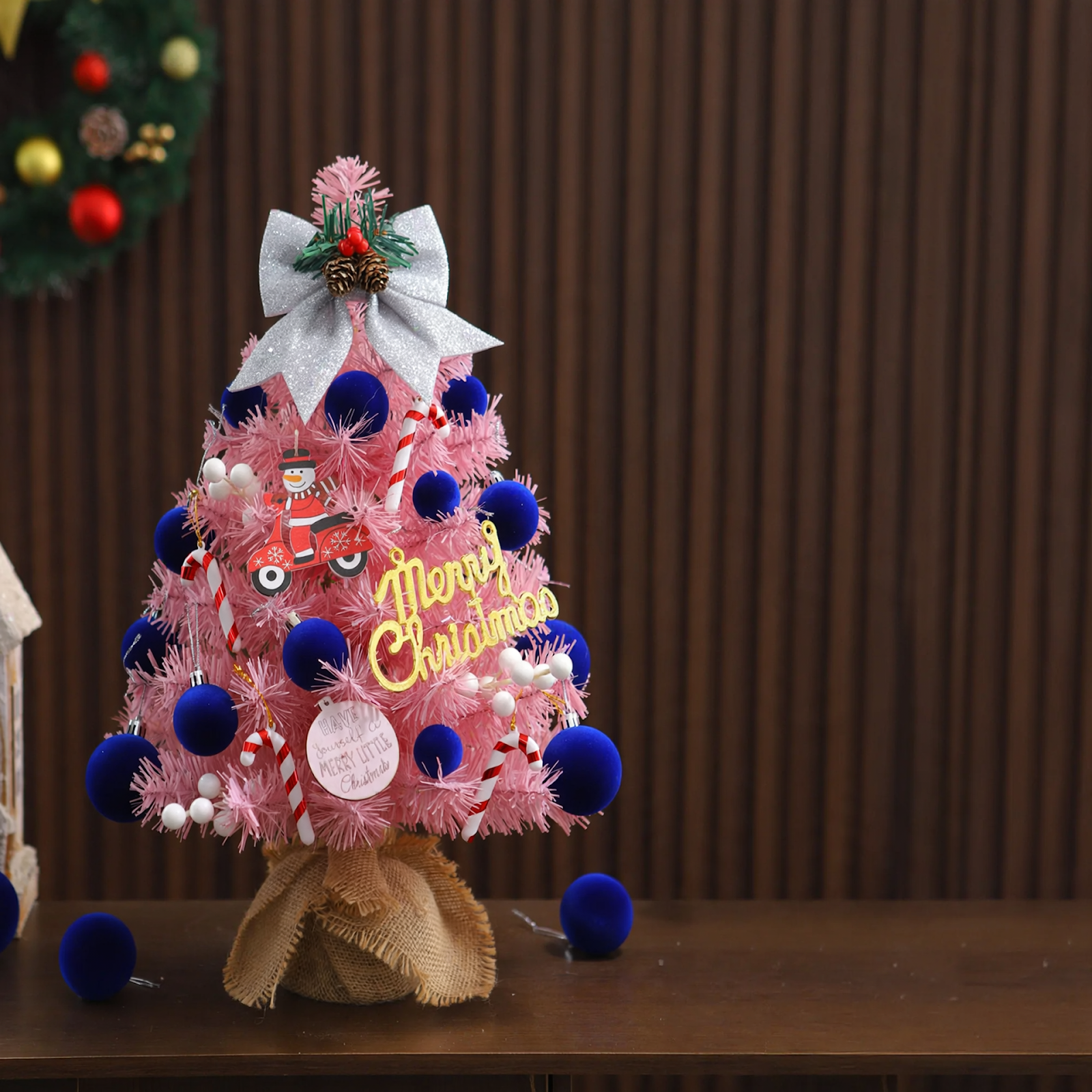 Mini Christmas Tree, pink, 45 cm or 60 cm, table decoration
