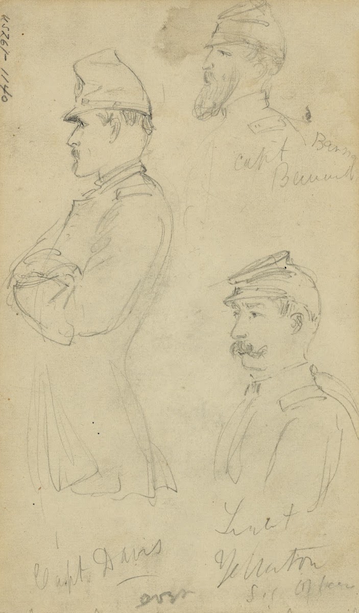 Capt Bernard Bewaid Capt Davis Lieut Wharton sig Officer 1860 1865