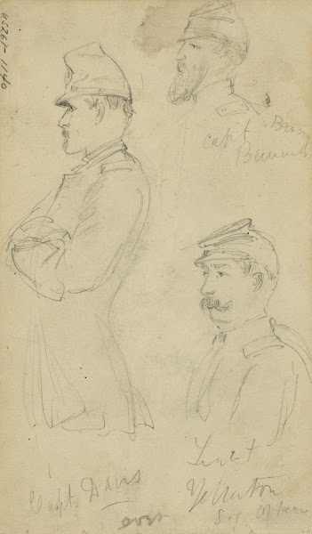 Capt Bernard Bewaid Capt Davis Lieut Wharton sig Officer 1860 1865