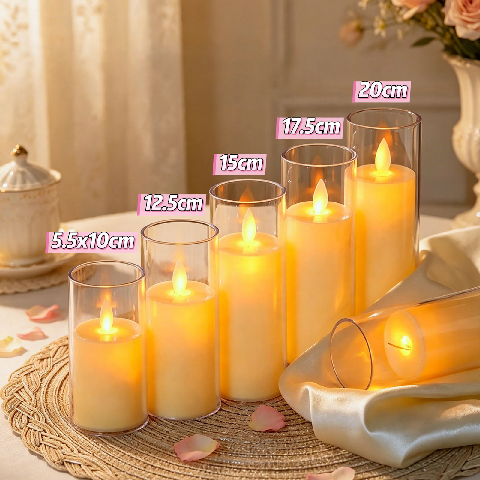 LED Candle Set with Remote Control