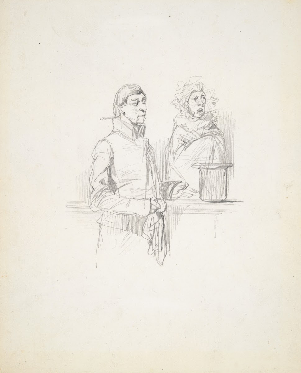 Study for Petites causes celebres No 37Cest uneFaussete 1840