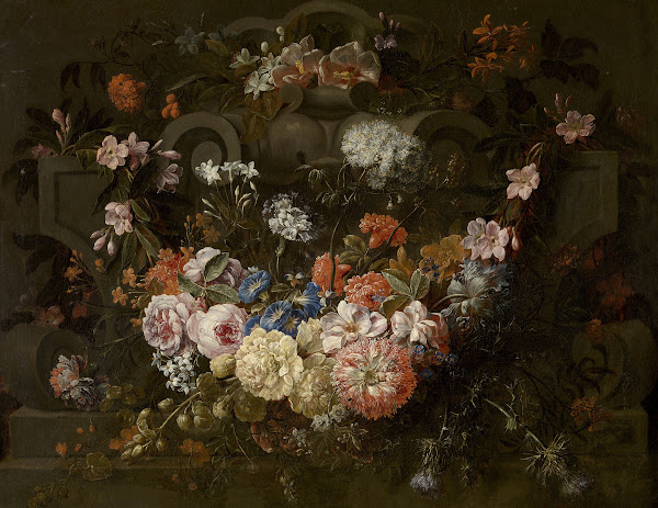 Cartouche with Flowers 17th century