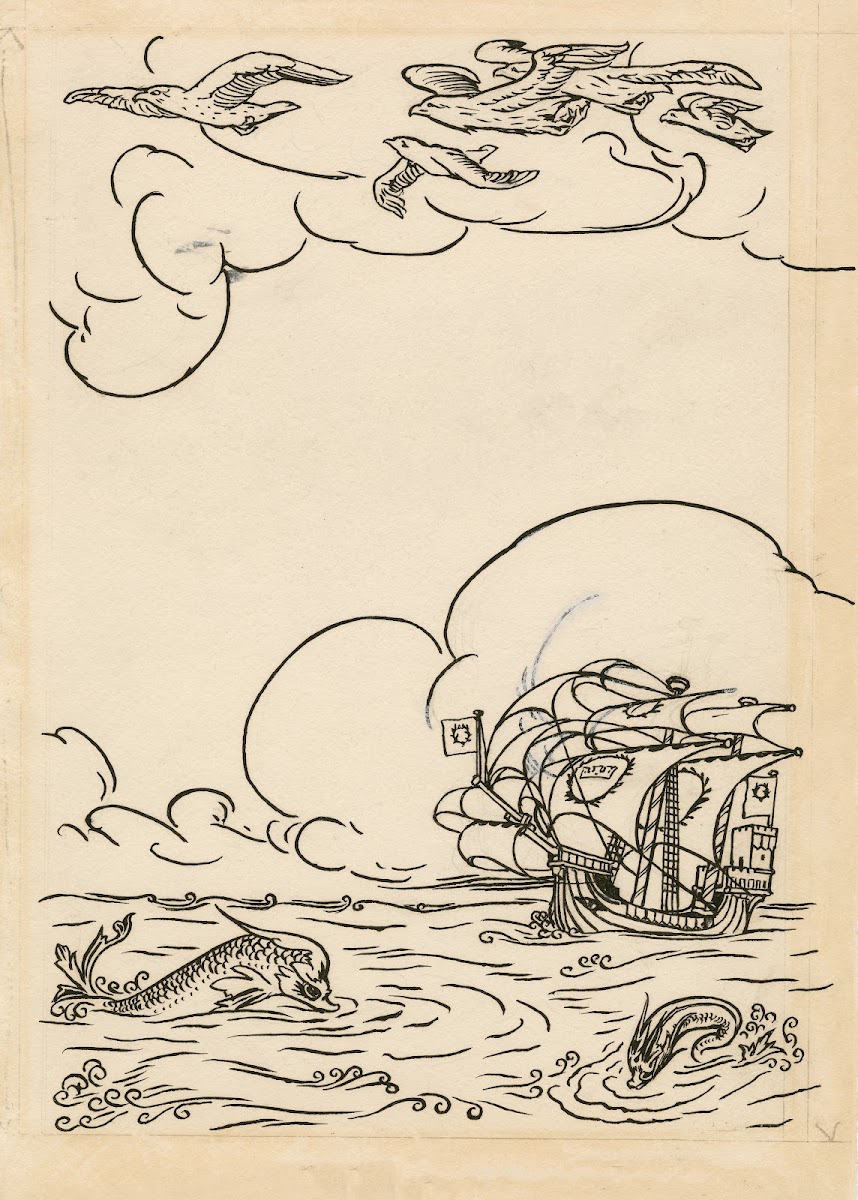 The Tempest End paper design 1900