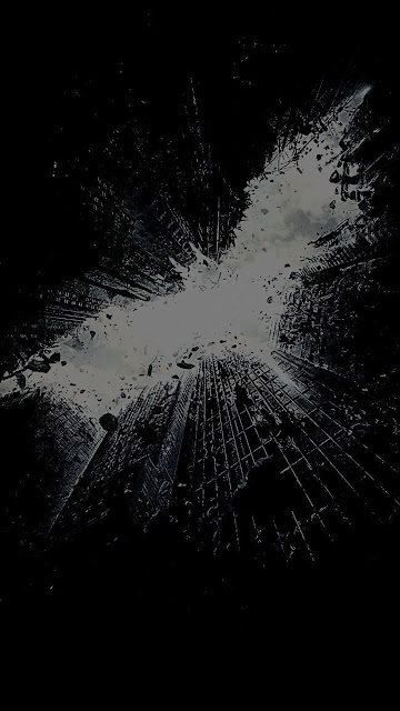 Abstract Skyscraper Destruction Forming Bat Symbol - Free mobile Wallpaper