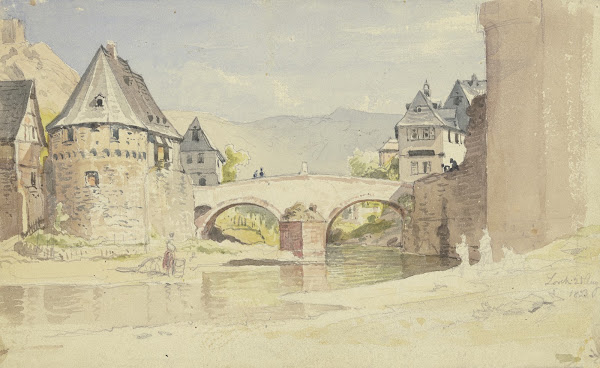 Die abgegangene Steinerne Brücke von 1556 über die Wisper in Lorch im Rheingau 1