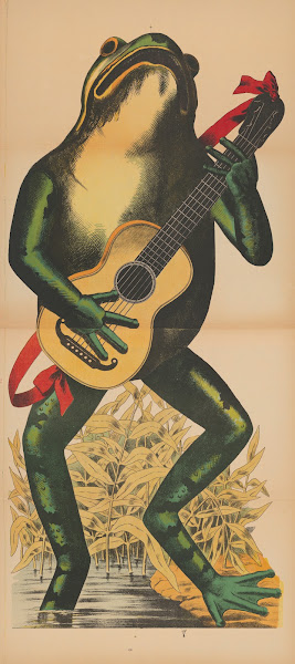 Frog playing guitar in a marsh 1906 1918