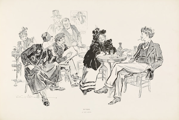 In Paris  A Cafe Artist 1896
