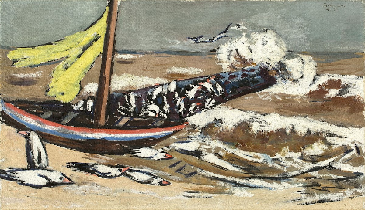 Braunes Meer mit Möwen 1941