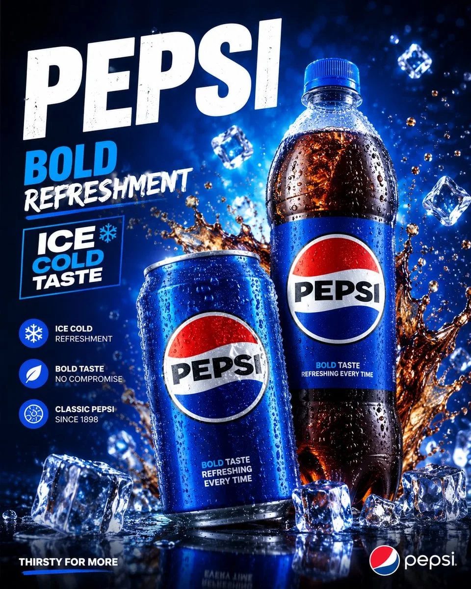 Crea una bebida Pepsi Premium