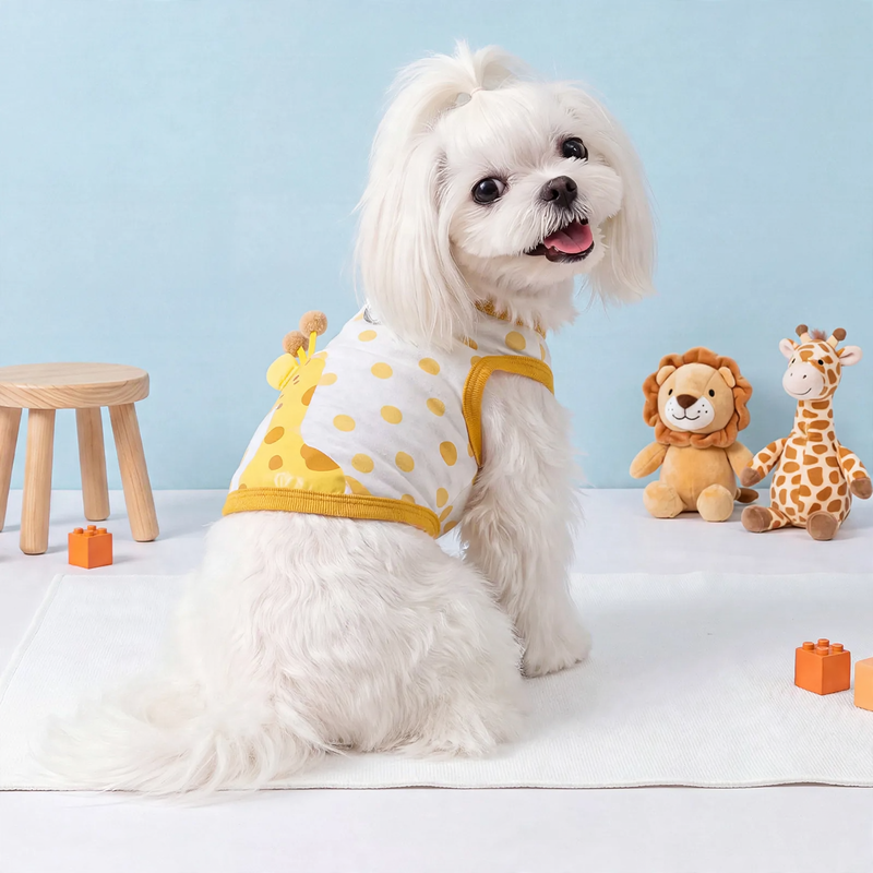 Thin pet tank top, cartoon style
